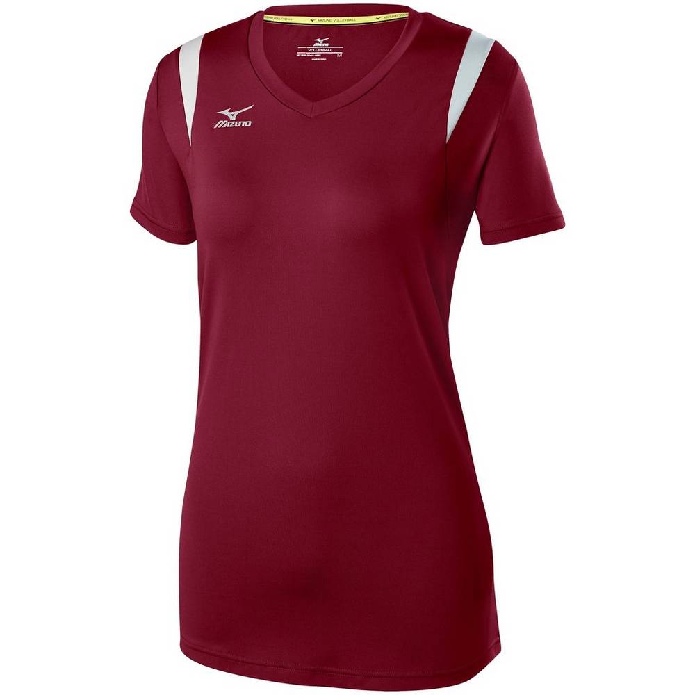 Jerseys Mizuno Balboa 5.0 Long Sleeve Mujer Burdeos/Plateadas Ofertas VLSQ-27635